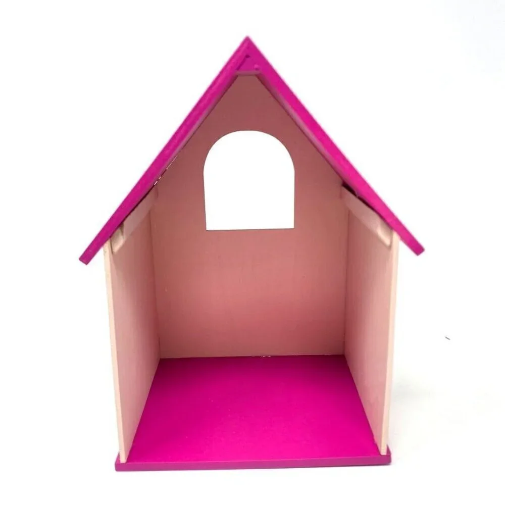 Featherly Friends™ Wood House Christmas Figurine Wondershop™ Pink House Only